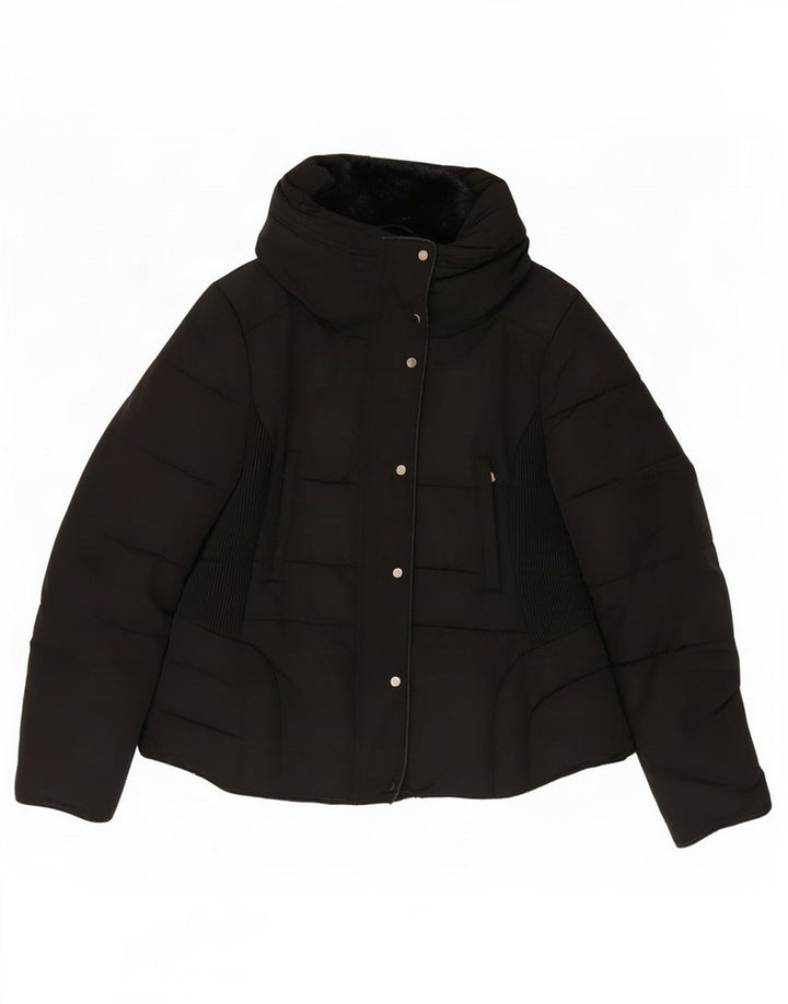 Giacca imbottita da donna Zara UK 18 XL poliestere nero