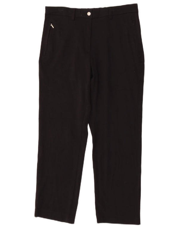 Pantaloni chino dritti da donna Marks & Spencer UK 12 medi W30 L26 neri