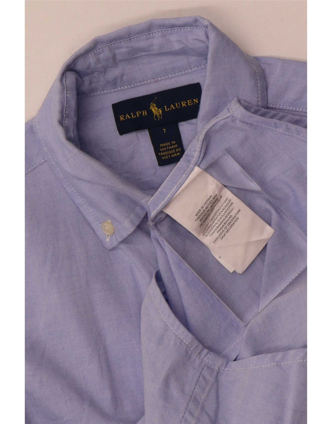 Camicia Ralph Lauren per ragazzi 6-7 anni in cotone blu