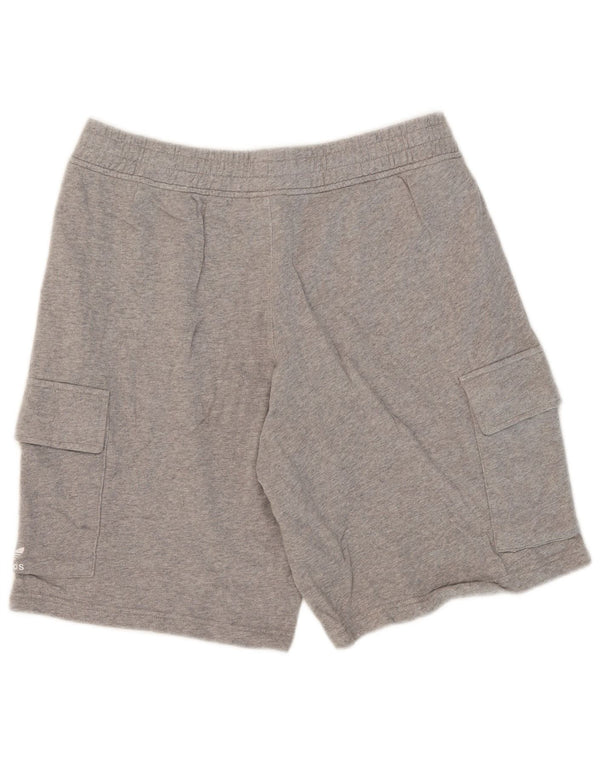 Pantaloncini sportivi Adidas da uomo Cargo di grandi dimensioni in cotone grigio