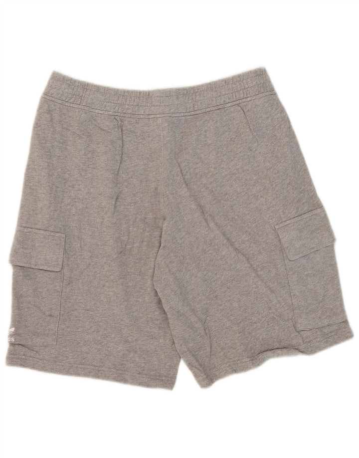 Pantaloncini sportivi Adidas da uomo Cargo di grandi dimensioni in cotone grigio