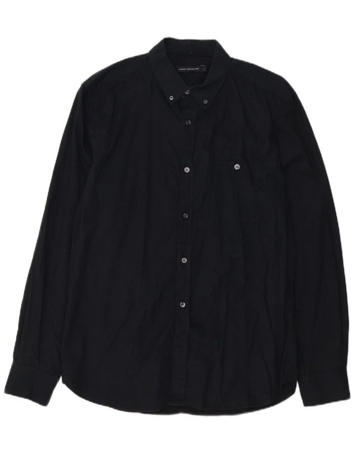 Camicia da uomo French Connection grande in cotone nero