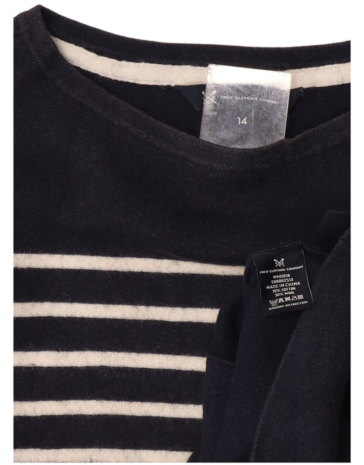 CREW CLOTHING Maglione da donna con scollo a barca UK 14 Blu navy medio