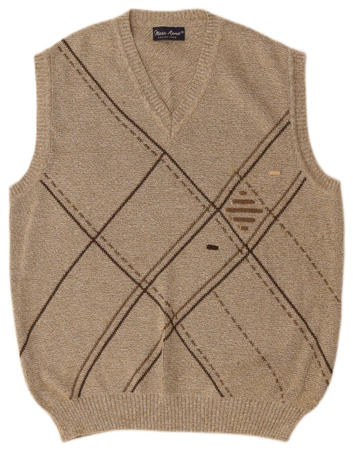 Canotta da uomo MARC RENE IT 48 Cotone a rombi/diamante beige medio