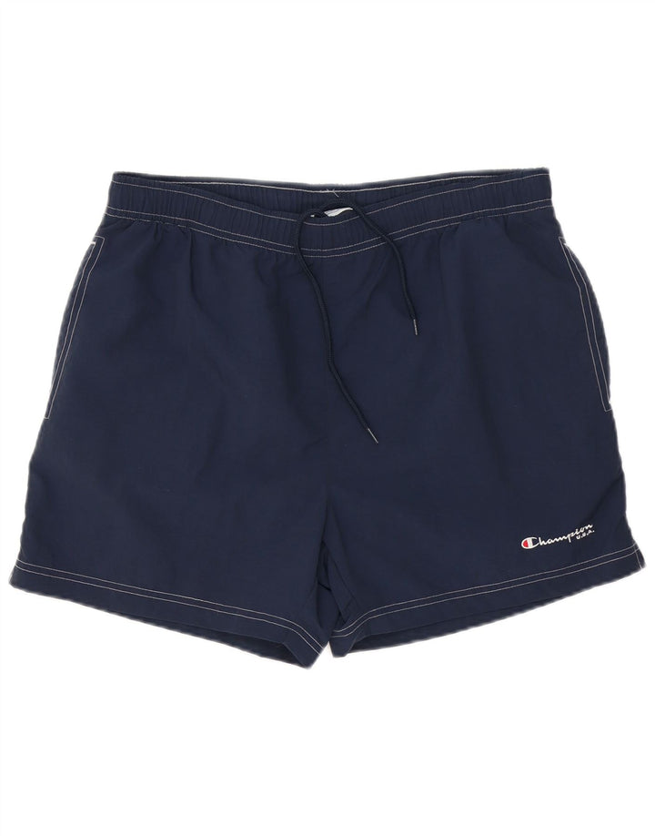 Pantaloncini da bagno da uomo Champion XL blu navy in poliestere