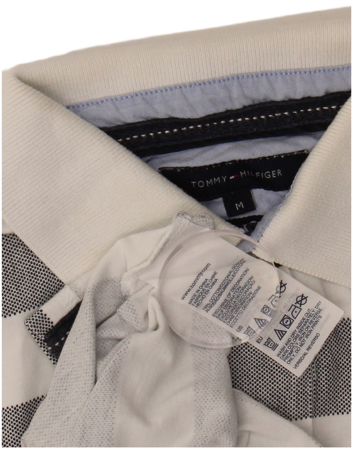 TOMMY HILFIGER Polo da uomo in cotone a righe grigio medio