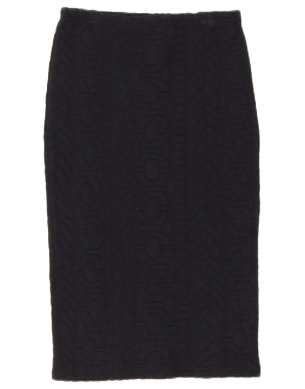 Gonna a tubino da donna Topshop UK 10 piccola W27 poliestere geometrico blu navy