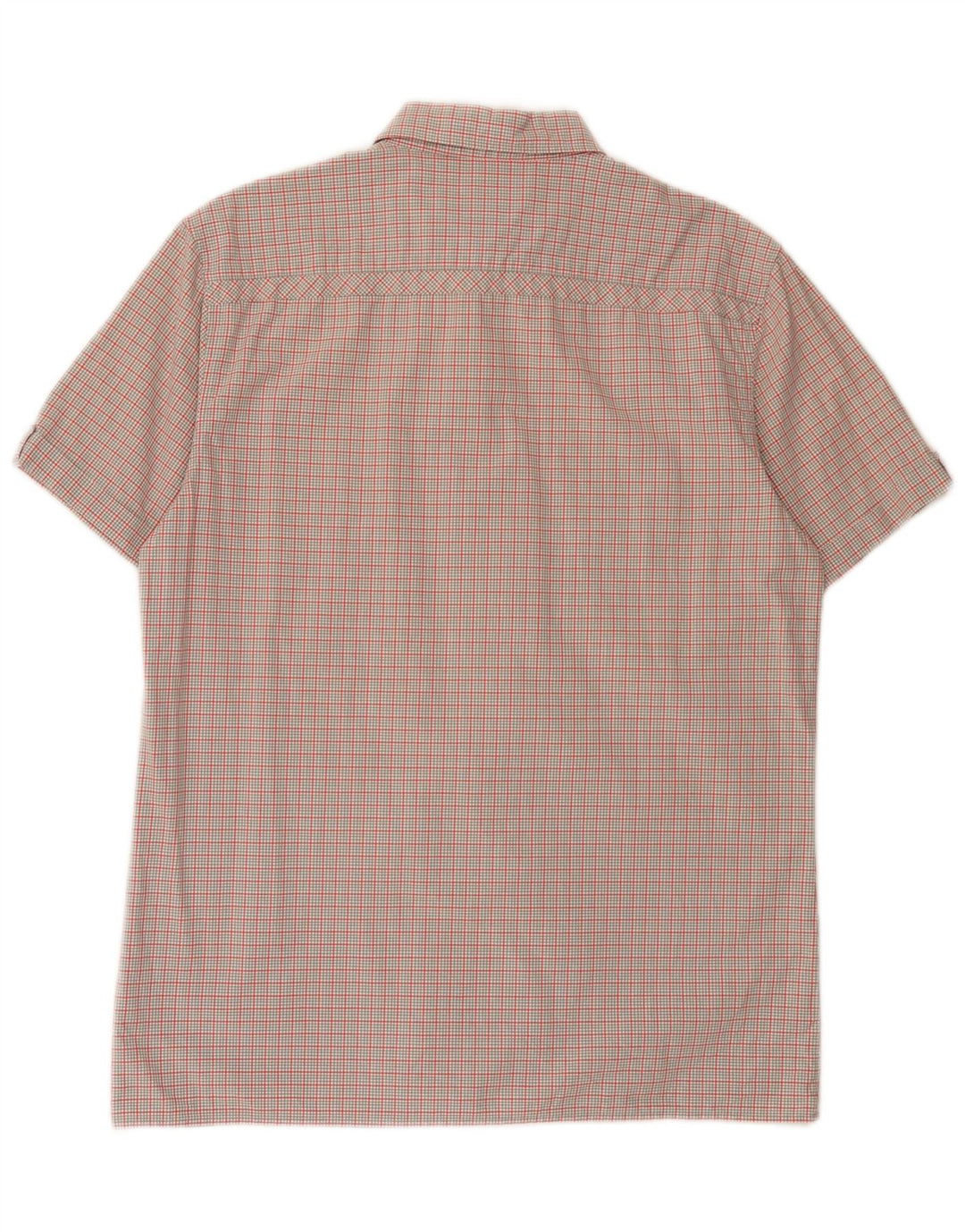 Camicia Gap da uomo a maniche corte in cotone a quadri grigio medio