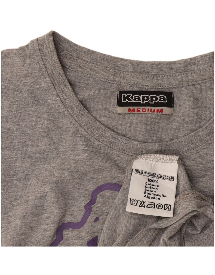 Canotta grafica da donna Kappa UK 14 Cotone grigio medio