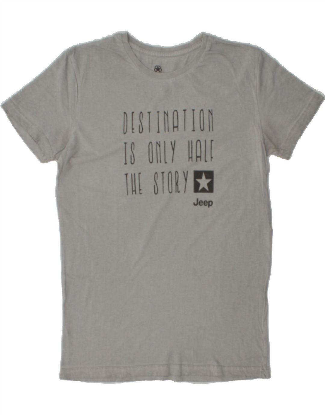 JEEP Mens Graphic T-Shirt Top Small Grey Vintage Jeep and Second-Hand Jeep from Messina Hembry 