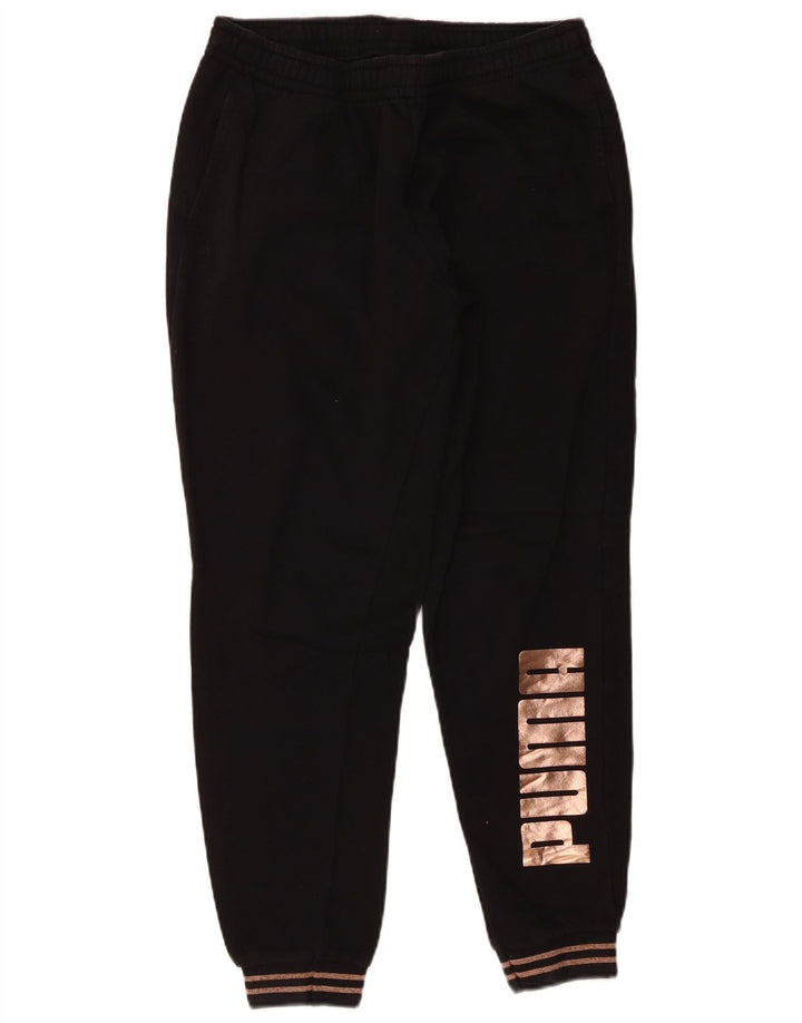 Pantaloni da tuta con grafica da donna Puma Joggers UK 14 Medium Black Cotton