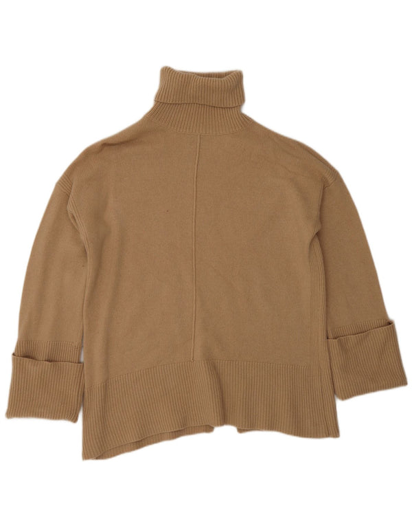 Maglione maglione oversize da donna Reiss con collo alto UK 6 XS Beige Lana