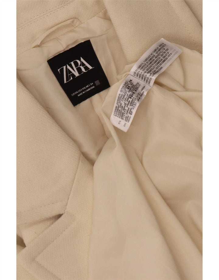 Cappotto Zara da donna UK 20 2XL poliestere bianco