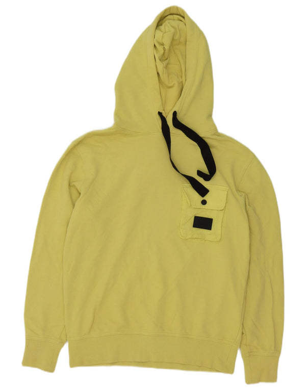 Maglione con cappuccio da uomo Calvin Klein Jeans in cotone giallo medio