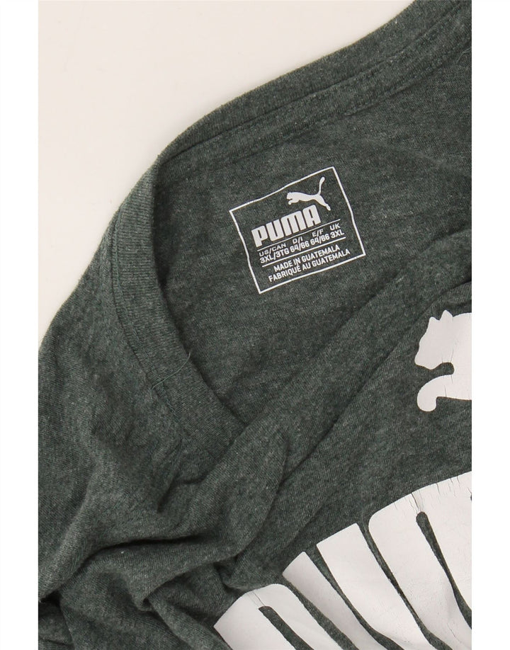 T-shirt grafica da uomo PUMA Top 3XL Verde screziato