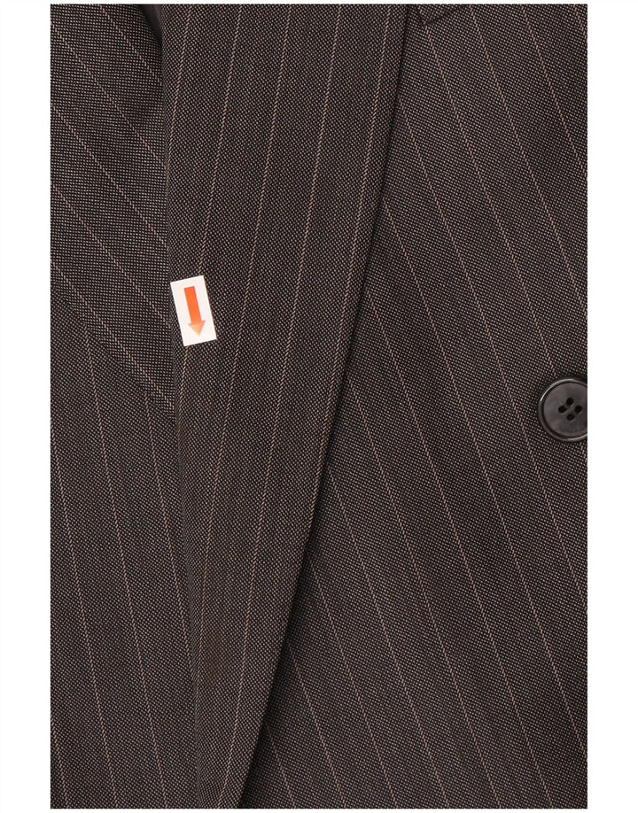 JAEGER Giacca blazer doppiopetto da uomo IT 54 2XL Lana gessata grigia