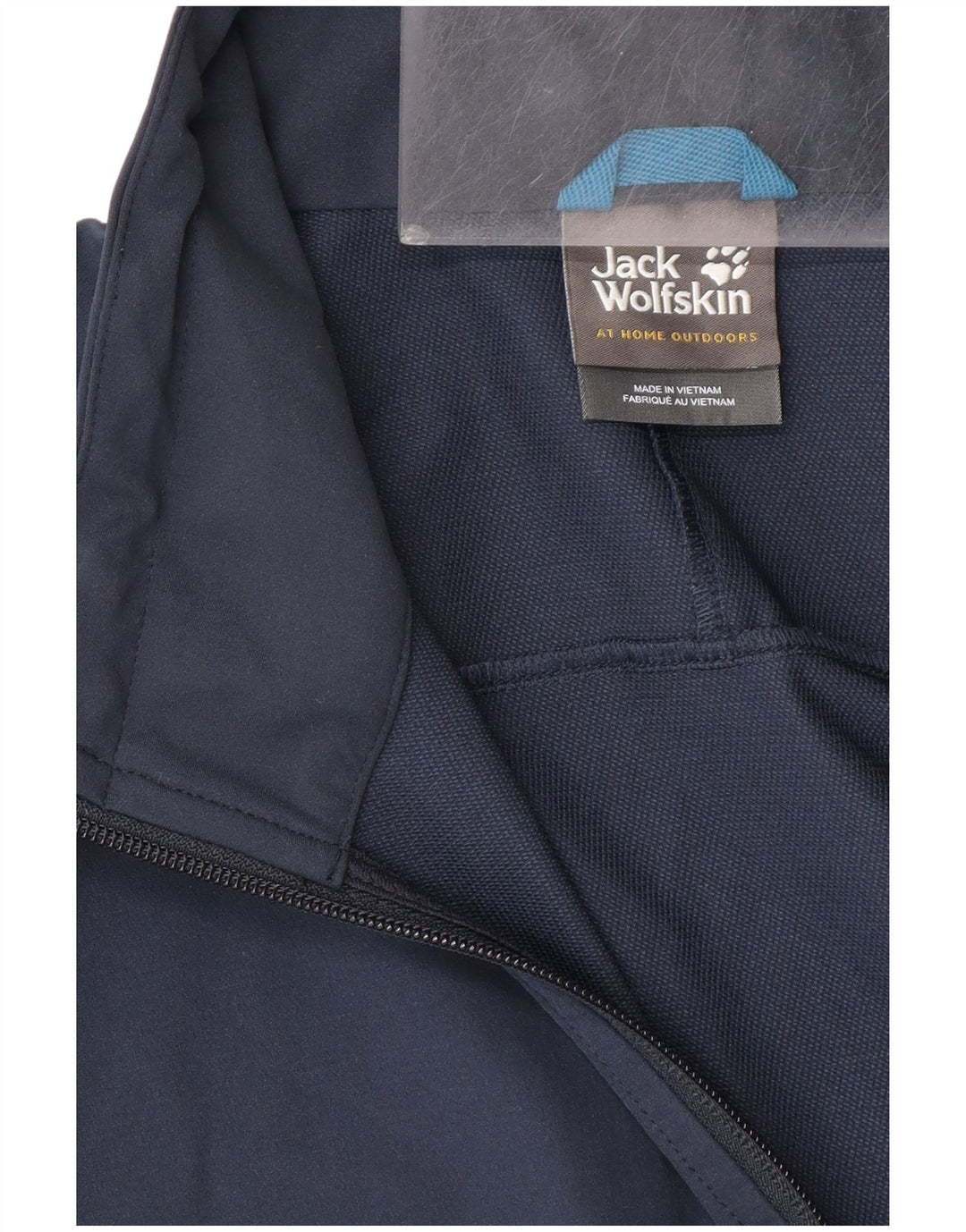 JACK WOLFSKIN Mens Graphic Tracksuit Top Jacket UK 42 Large Navy Blue