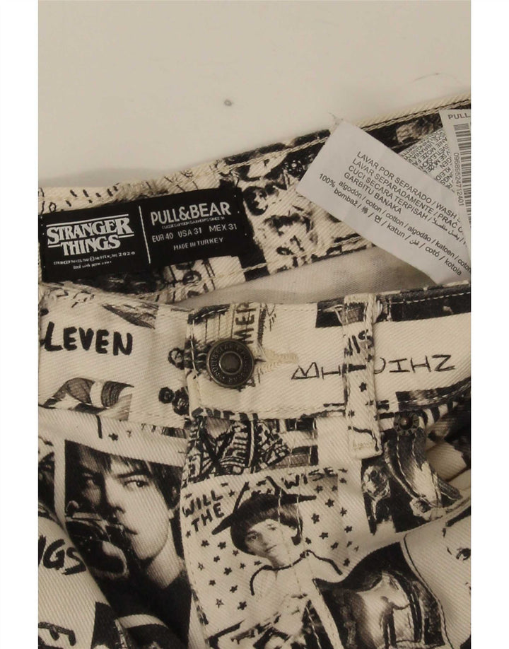 Jeans dritti da uomo Pull & Bear EU 40 medio W31 L29 bianco sporco