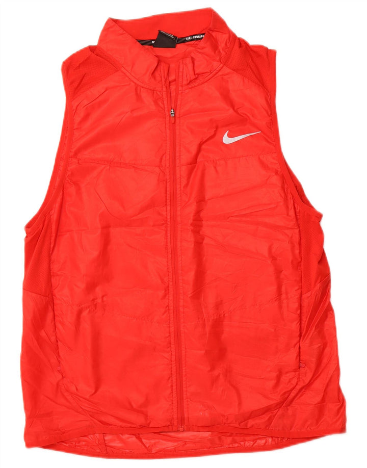 Gilet da donna NIKE UK 16 grande rosso poliestere