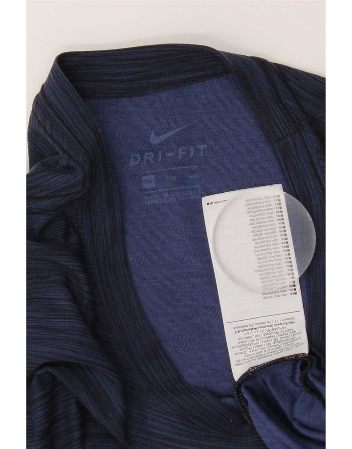 T-shirt da uomo Nike Dri Fit Top 2XL poliestere screziato blu navy