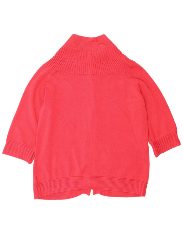 Maglione cardigan con maniche a 3/4 da donna Marks & Spencer UK 20 2XL Cotone rosa