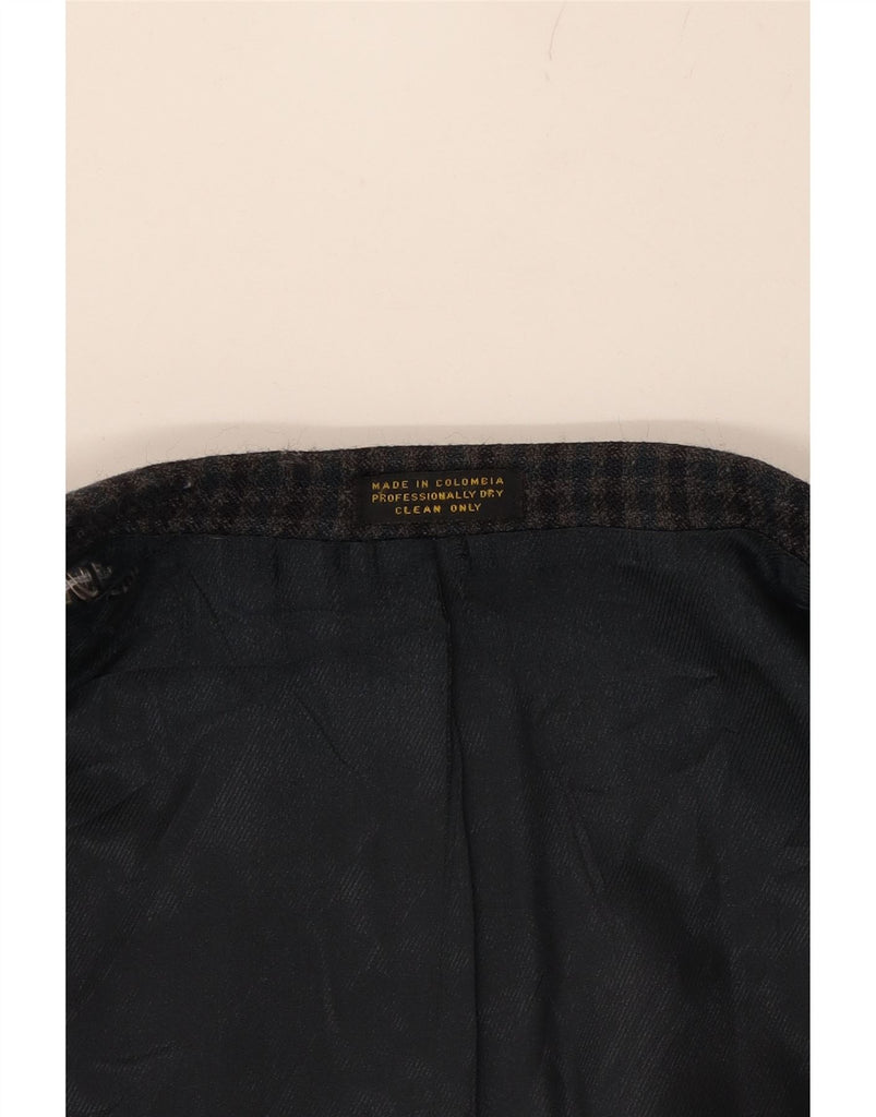 OSCAR DE LA RENTA Mens 2 Button Blazer Jacket UK 44 2XL Black Check Vintage Oscar De La Renta and Second-Hand Oscar De La Renta from Messina Hembry 