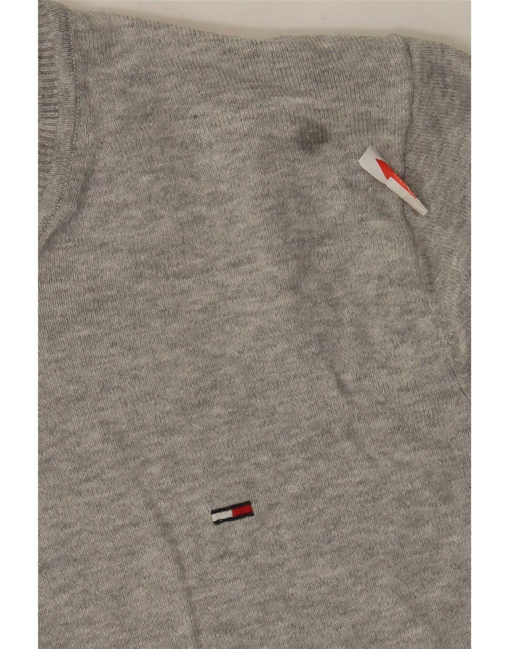 Maglione maglione girocollo da uomo vestibilità regolare Tommy Hilfiger piccolo cotone grigio