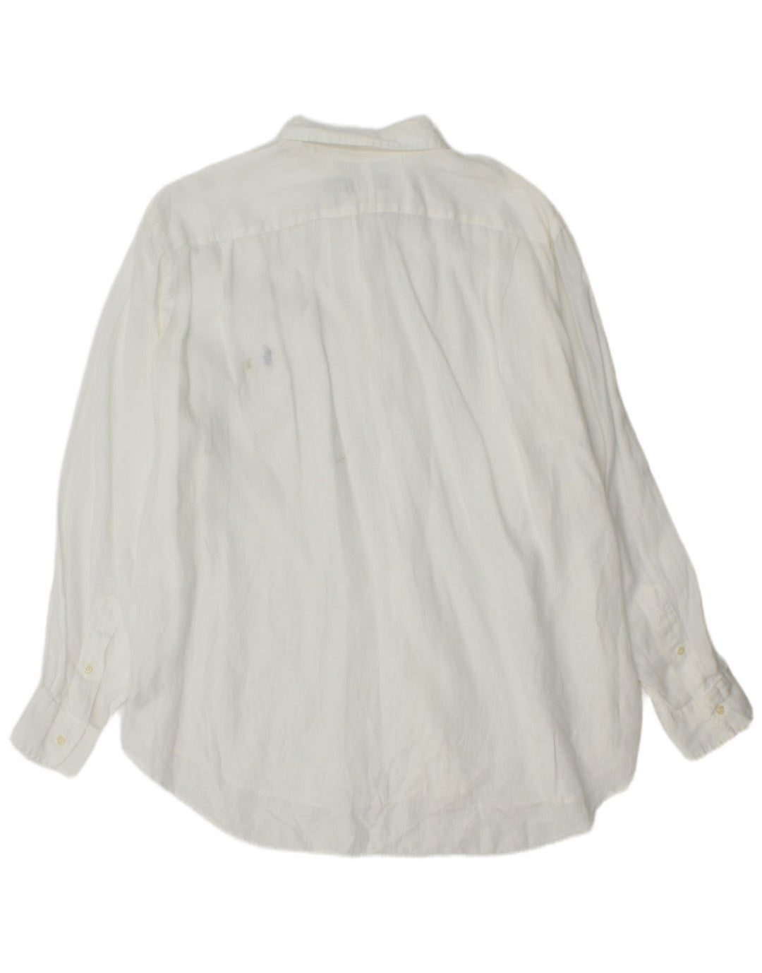 Polo Ralph Lauren Camicia grande da uomo XL Lino bianco