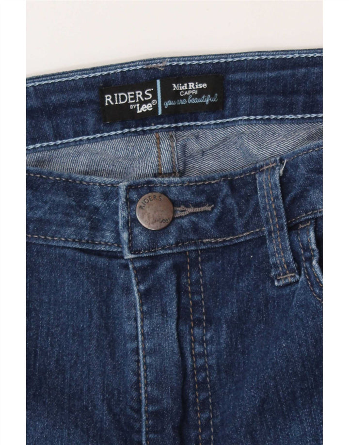 Jeans Capri da donna a vita media Lee W32 L21 Blu