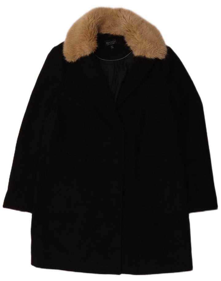 Soprabito oversize da donna Topshop UK 10 piccolo poliestere nero