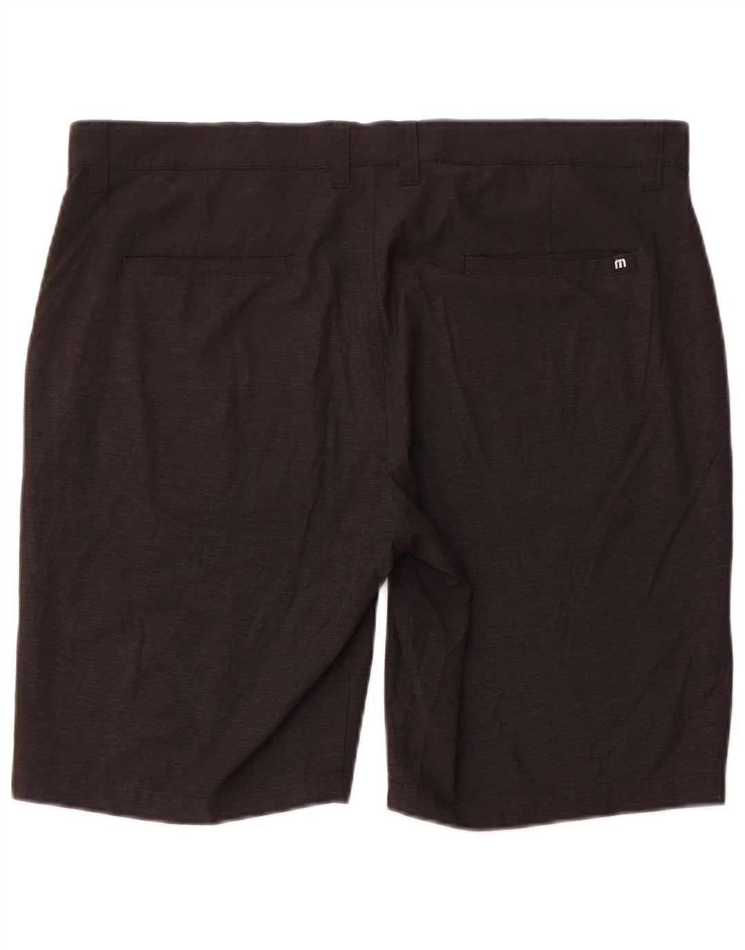 Pantaloncini chino da uomo Travis Mathew W38 XL poliestere gessato nero