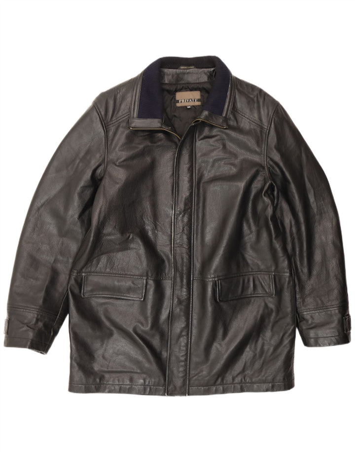 Giacca in pelle da uomo privata IT 54 2XL Pelle nera