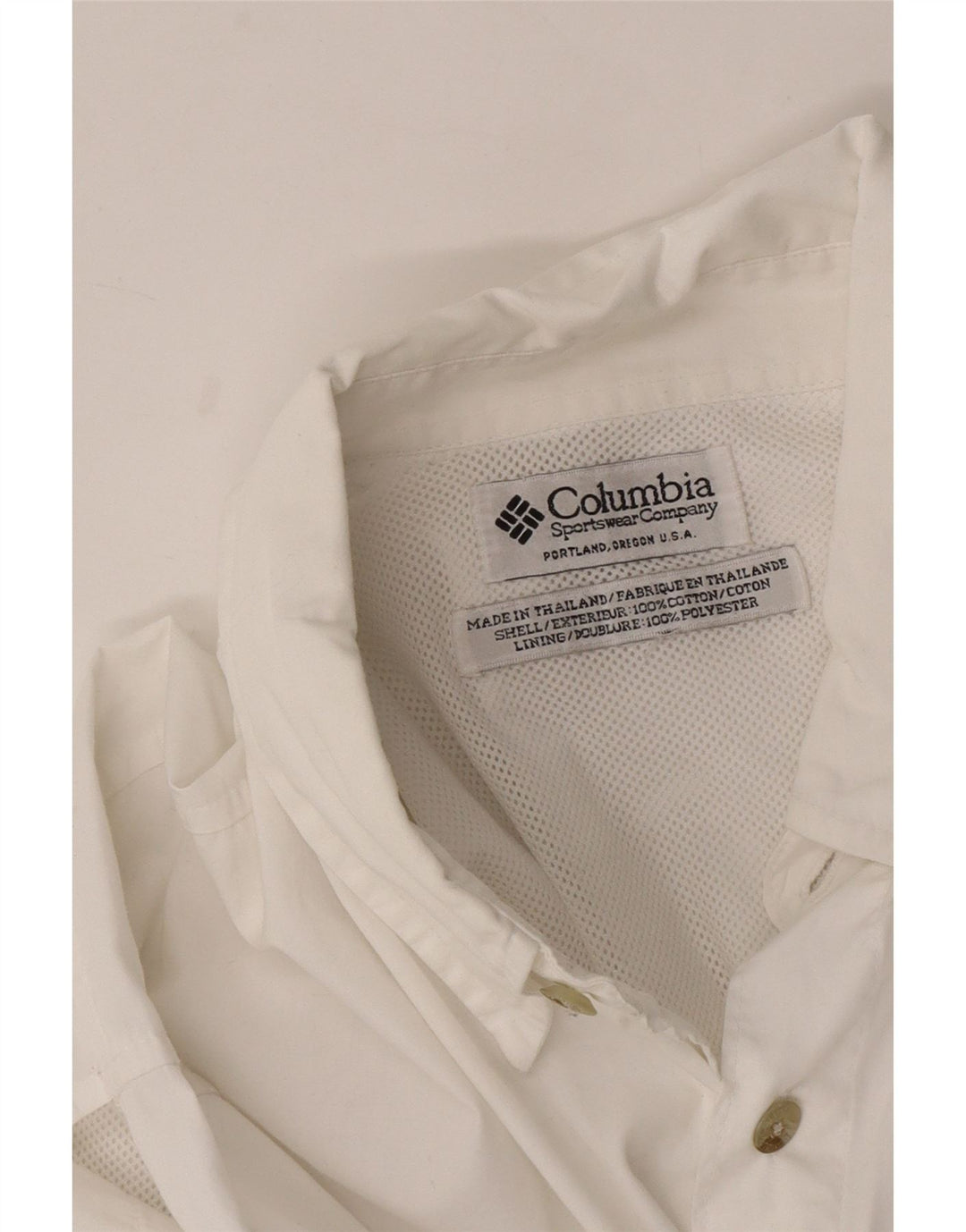Camicia a maniche corte da uomo Columbia 2XL cotone bianco