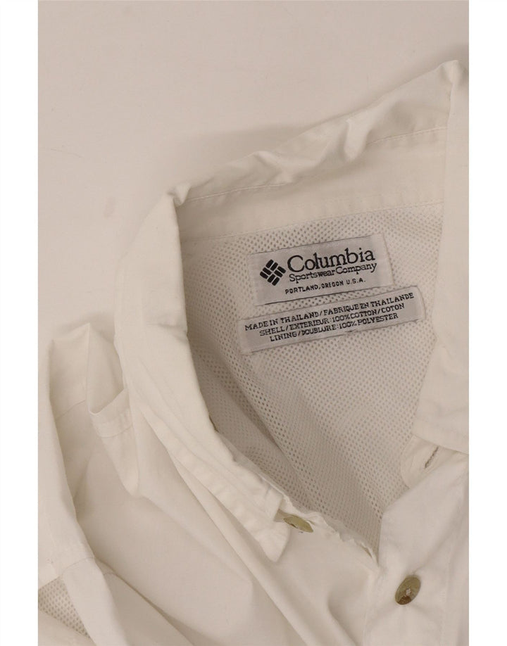 Camicia a maniche corte da uomo Columbia 2XL cotone bianco