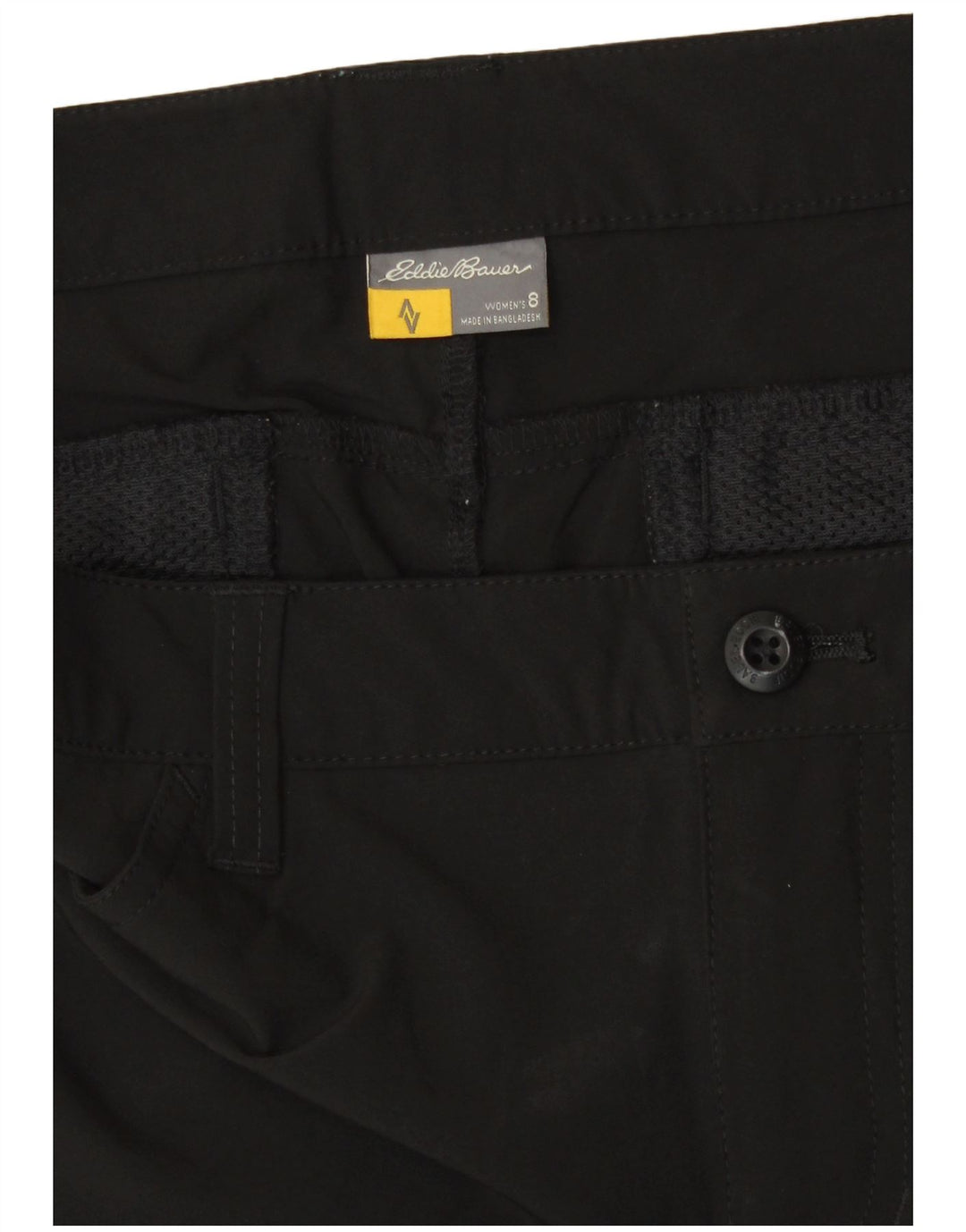 Pantaloncini cargo da donna Eddie Bauer US 8 Medium W30 Poliestere nero