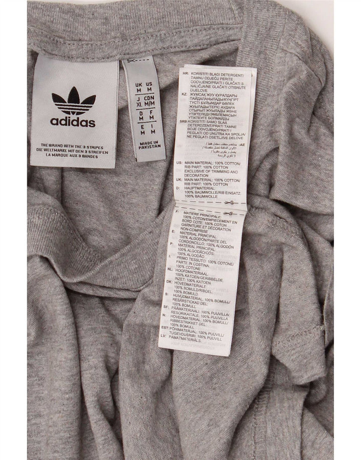 T-shirt da uomo Adidas Top in cotone grigio medio