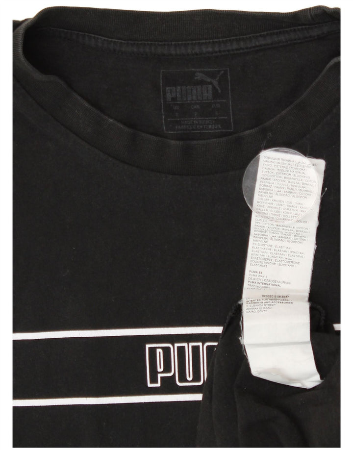 T-shirt grafica da uomo Puma Top piccola in cotone a righe nere