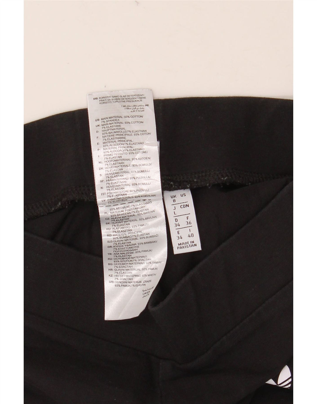 Leggings da donna ADIDAS UK 8 piccoli in cotone nero