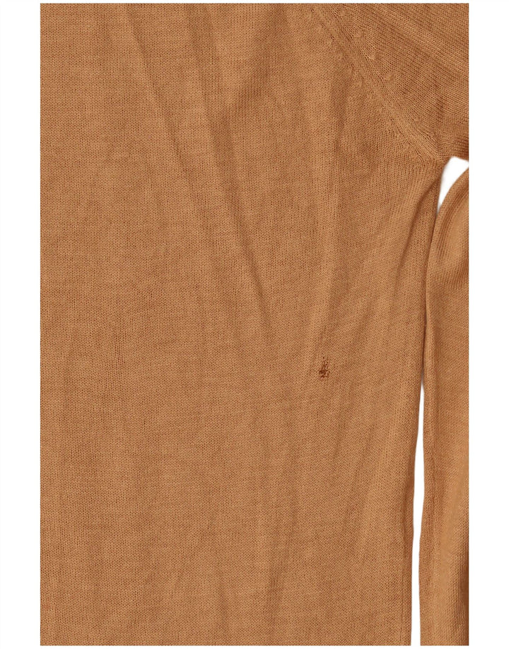 Maglione maglione con scollo a barca da donna Zara UK 14 Beige medio