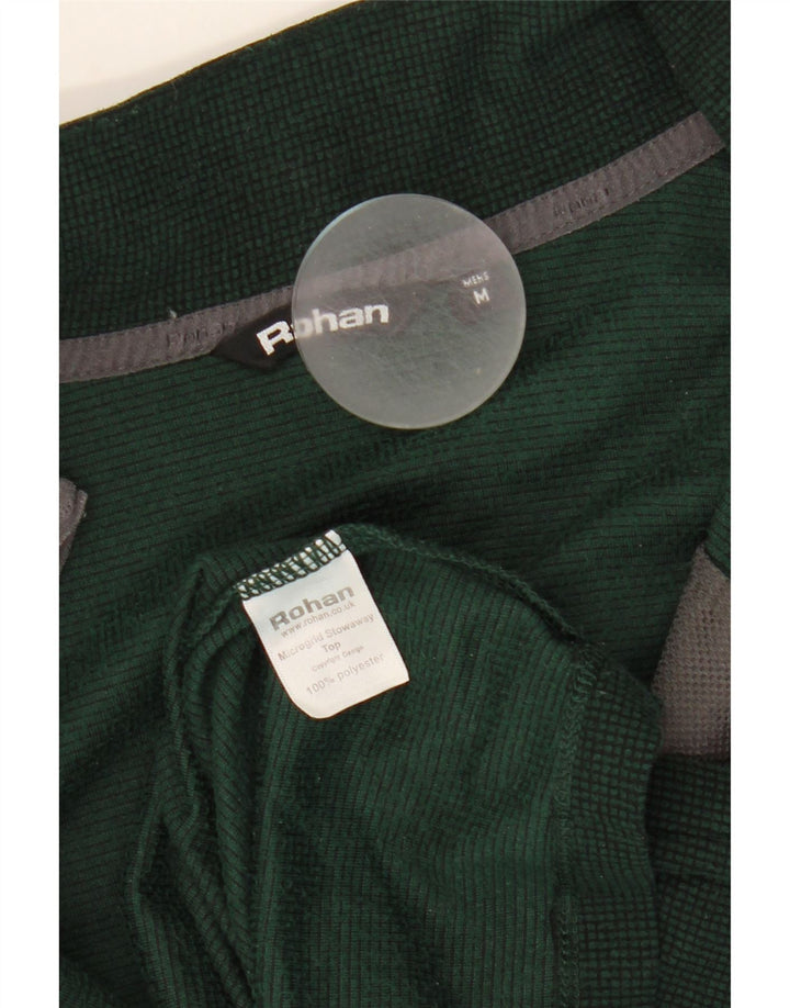 Maglione in pile da uomo Rohan con zip e collo in poliestere verde medio