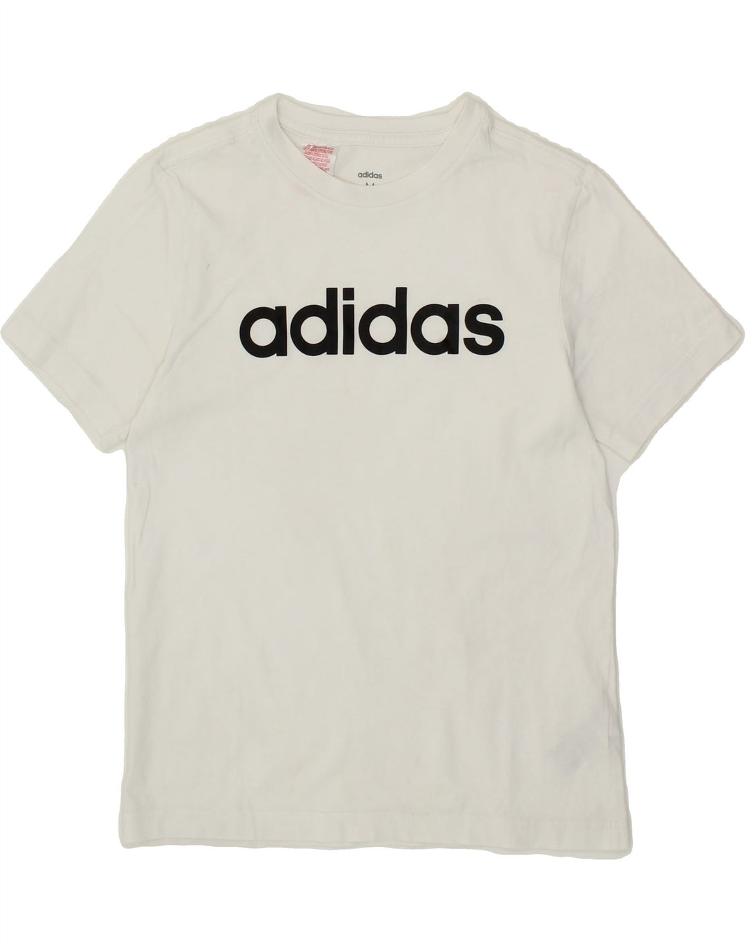 ADIDAS Boys Graphic T-Shirt Top 11-12 Years Medium White Cotton Vintage Adidas and Second-Hand Adidas from Messina Hembry 