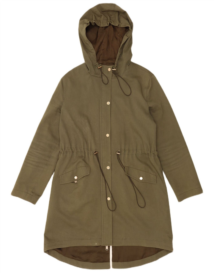 Giacca parka oversize con cappuccio da donna Reiss UK 8 piccola in cotone kaki