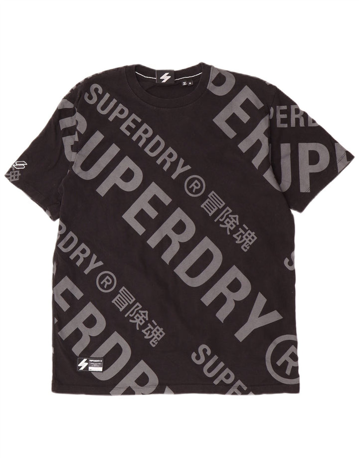 T-shirt grafica da uomo Superdry Top in cotone nero medio