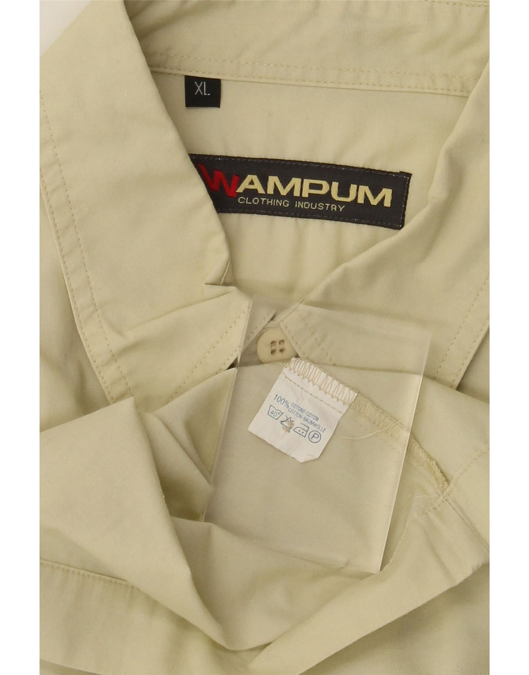 Camicia da uomo Wampum XL in cotone beige