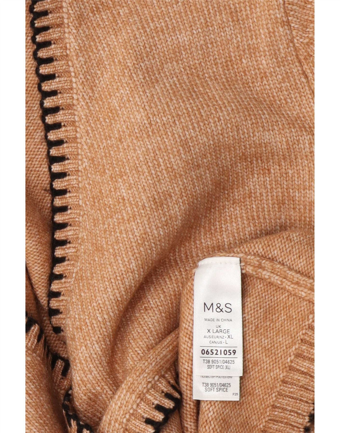 Maglione cardigan oversize da donna Marks & Spencer UK 18 XL Marrone screziato