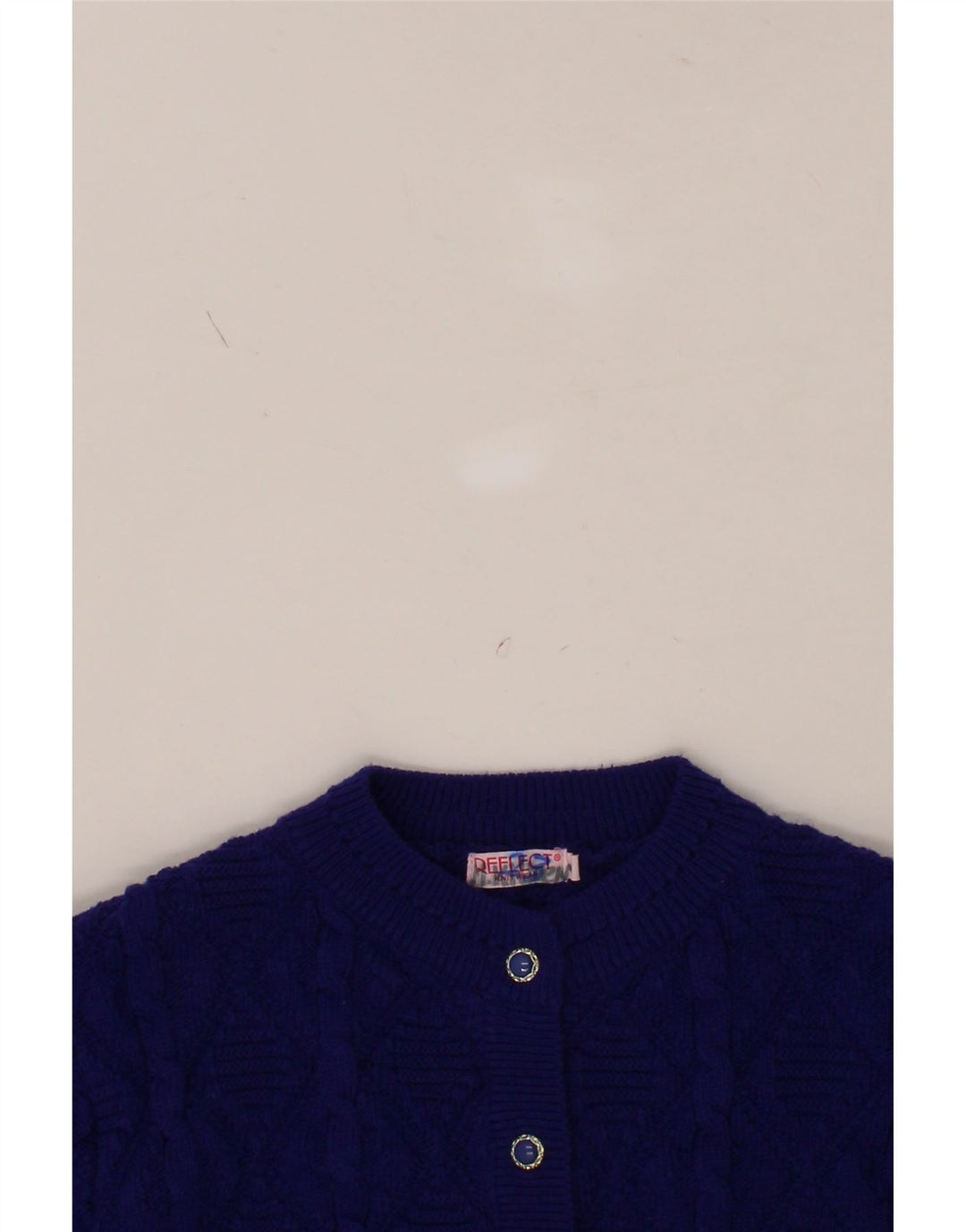 REFLECT Womens Cardigan Sweater UK 14 Medium Purple Polyester Vintage Reflect and Second-Hand Reflect from Messina Hembry 