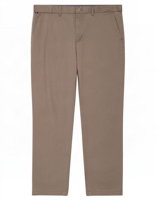 Pantaloni chino dritti da uomo Tommy Hilfiger W36 L30 cotone grigio
