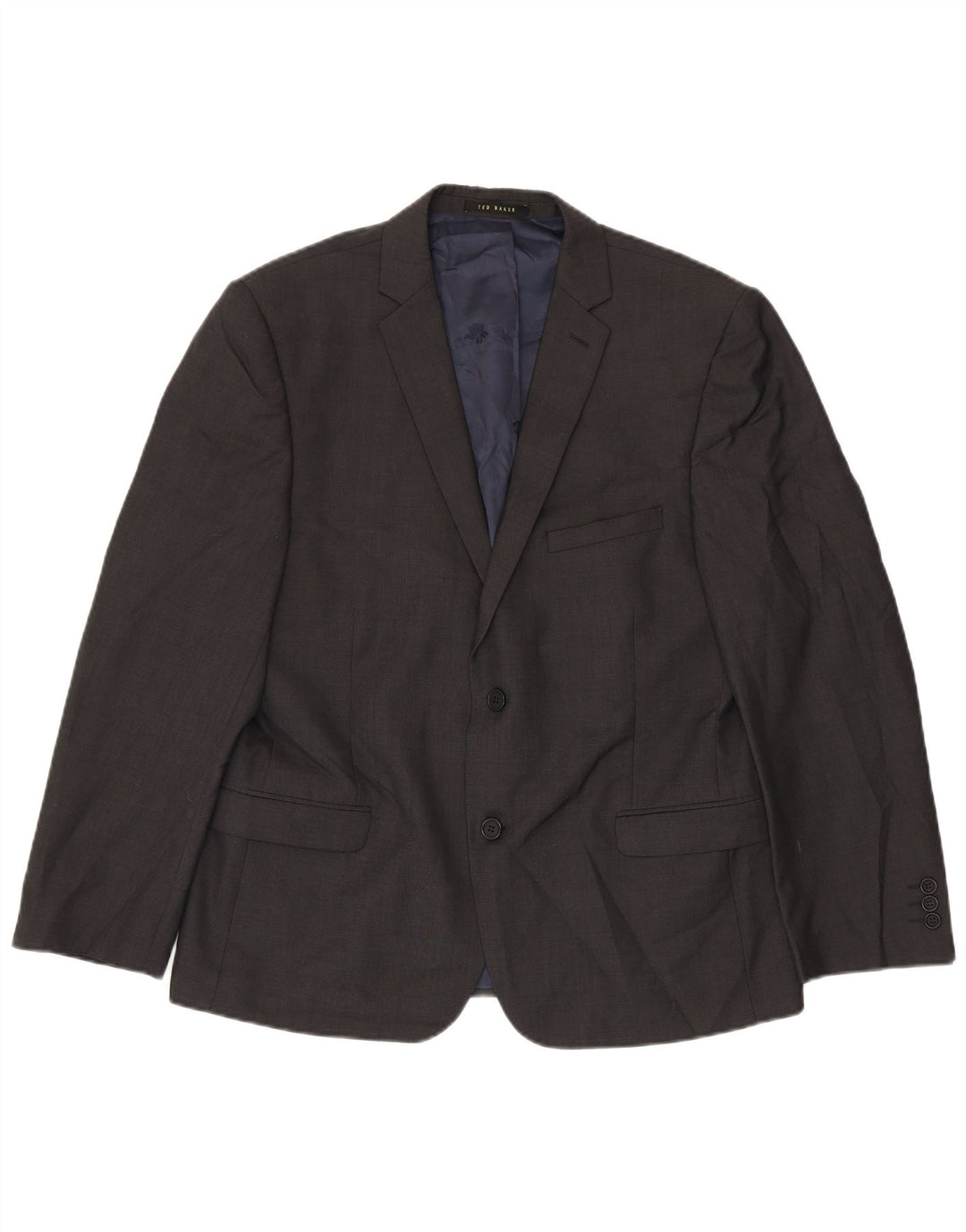 Giacca blazer da uomo a 2 bottoni Ted Baker UK 38 Lana grigio medio