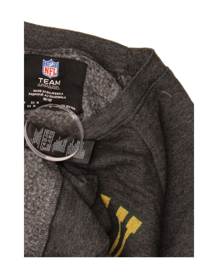 NFL Womens Green Bay Packers Sweatshirt Jumper UK 14 Medium Grey Cotton Vintage NFL and Second-Hand NFL from Messina Hembry 