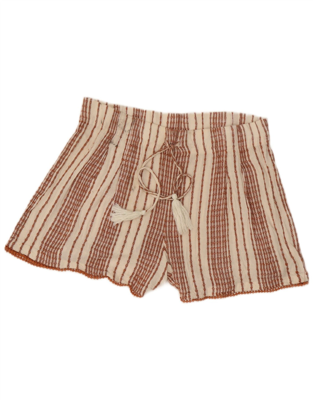 Pantaloncini da donna Marks & Spencer UK 12 Medium W32 Viscosa a righe bianche